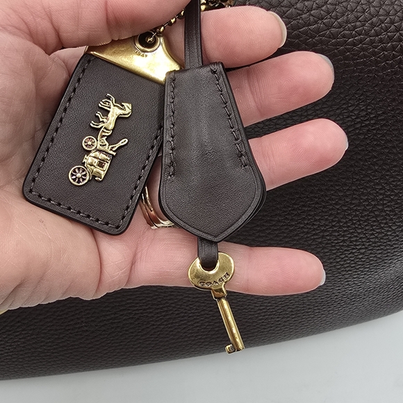 💥HTF💥Coach 1941 Glovetanned Pebble Leather Cass Hobo Bag, Oak - Picture 8 of 16